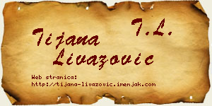 Tijana Livazović vizit kartica